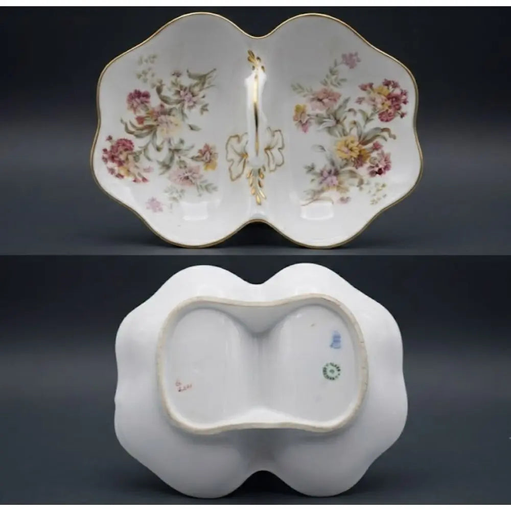 Exquisite German Porcelain, Elevate your home decor with this stunning, hand-crafted double dish